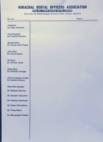 First Association Letter Head